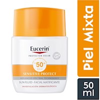 Eucerin Sun Fluido Facial Matificante F50+ - Frasco 50 ML